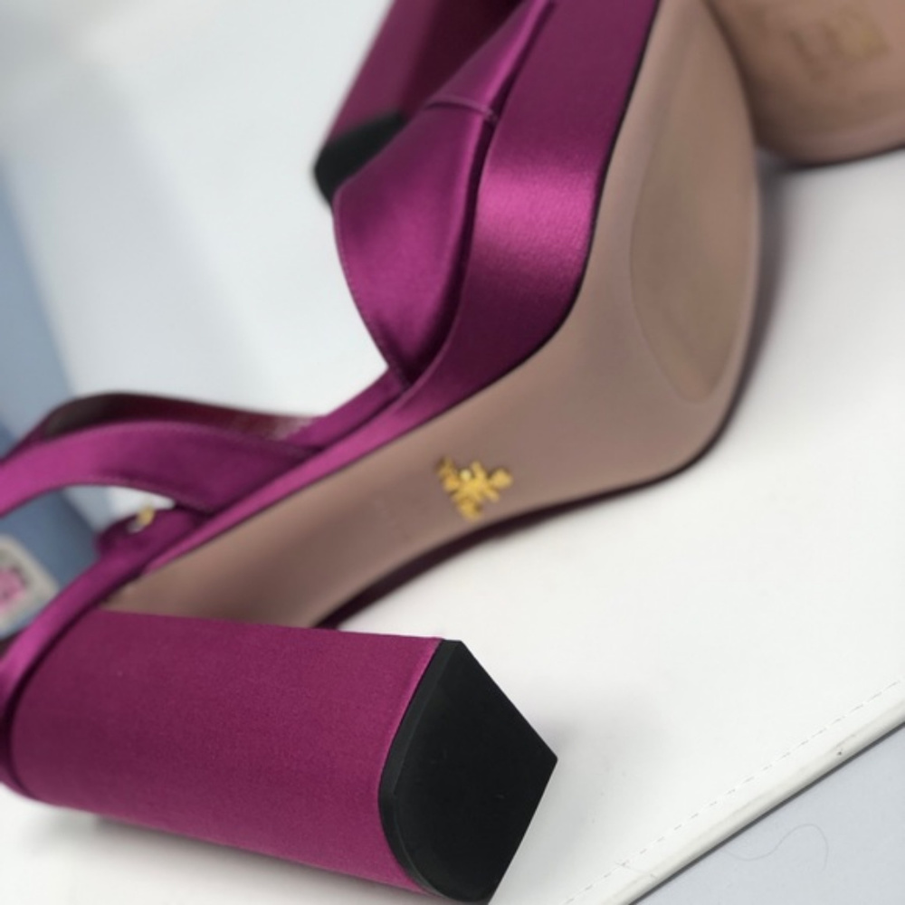 Prada Size 12B/42 Pink Calzature Donna Heels NWT - Picture 5 of 8